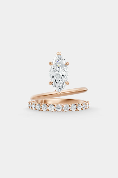 Double Band Floating Diamond Ring | 0.05ct Diamond Band