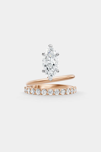 Double Band Floating Diamond Ring | 0.05ct Diamond Band