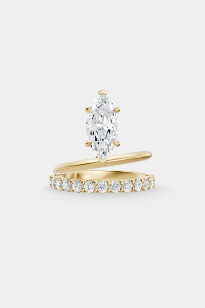 Double Band Floating Diamond Ring | 0.05ct Diamond Band