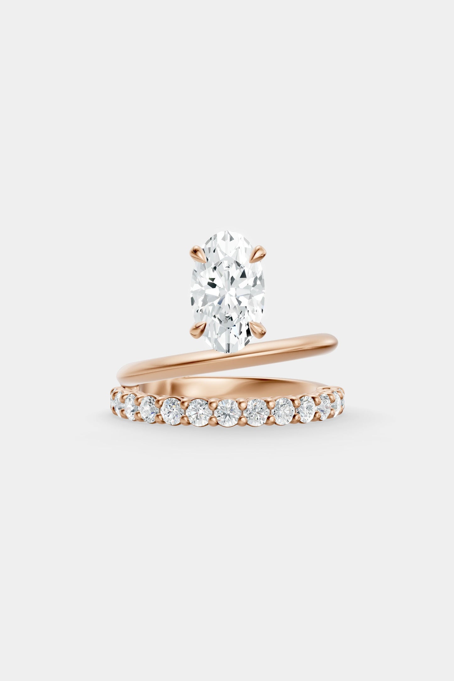 Double Band Floating Diamond Ring | 0.05ct Diamond Band