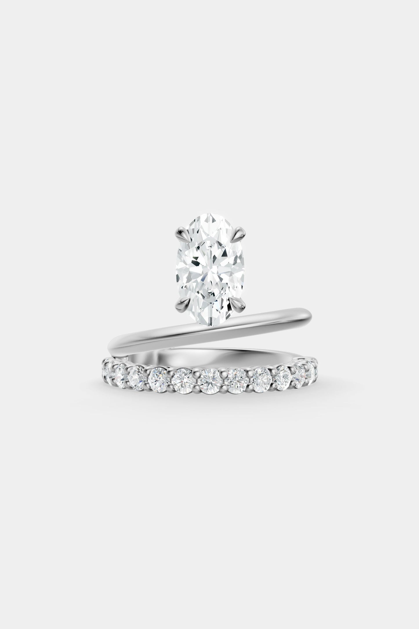 Double Band Floating Diamond Ring | 0.05ct Diamond Band