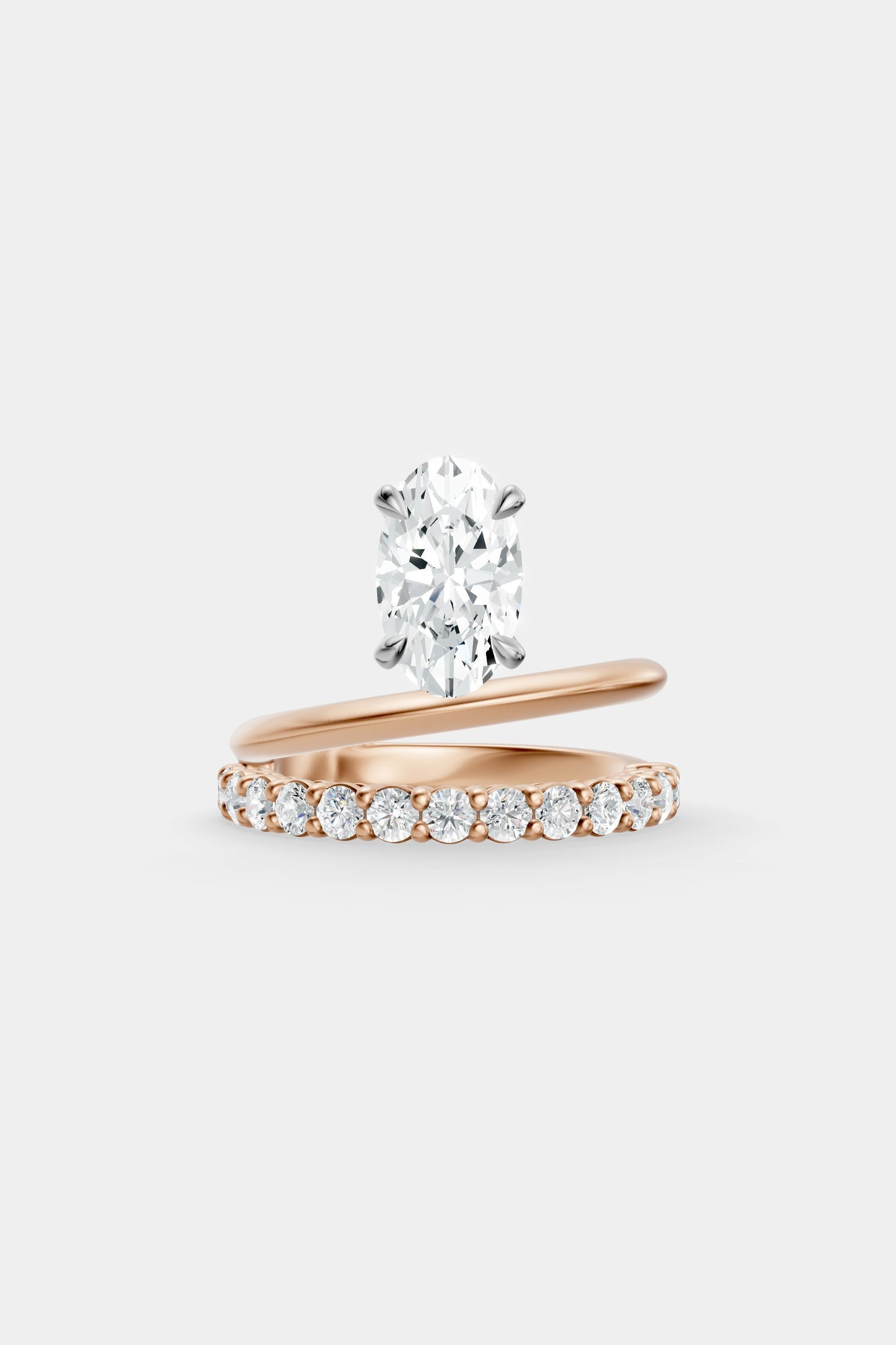 Double Band Floating Diamond Ring | 0.05ct Diamond Band