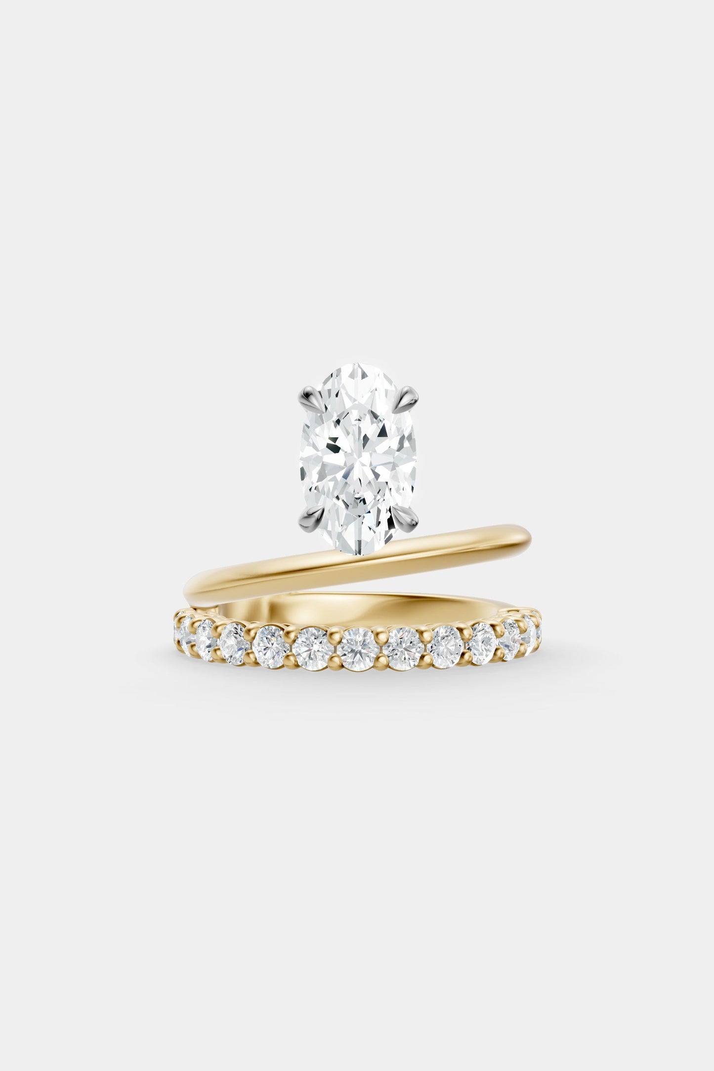 Double Band Floating Diamond Ring | 0.05ct Diamond Band