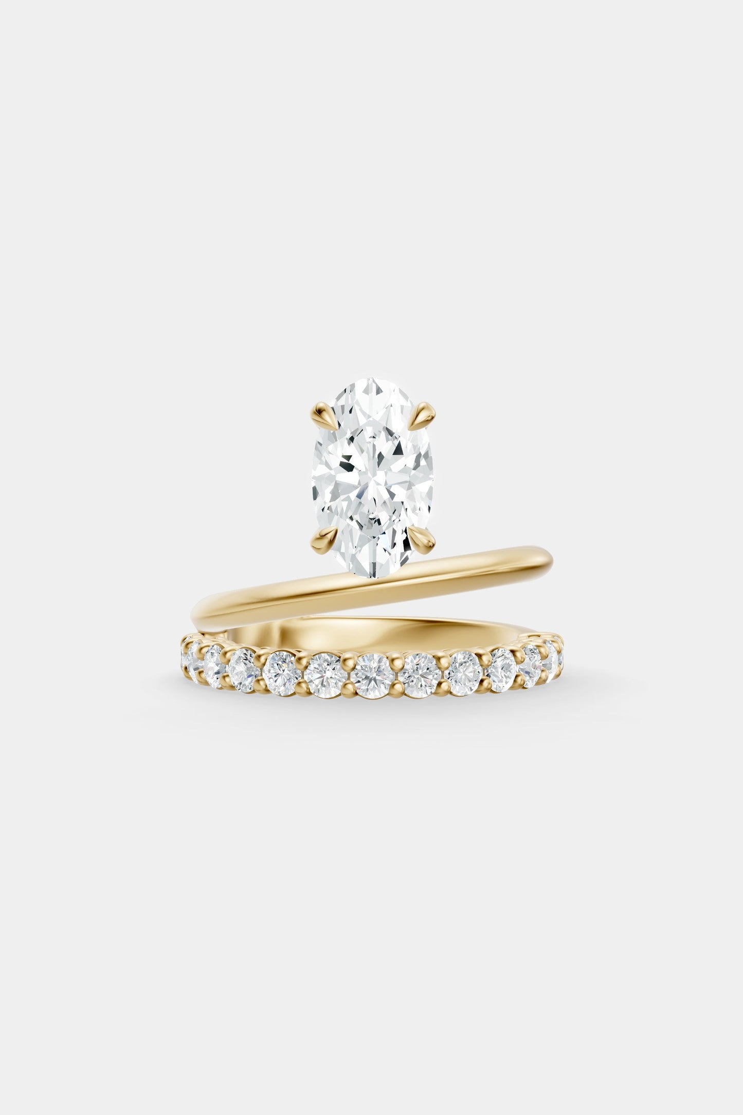 Double Band Floating Diamond Ring | 0.05ct Diamond Band