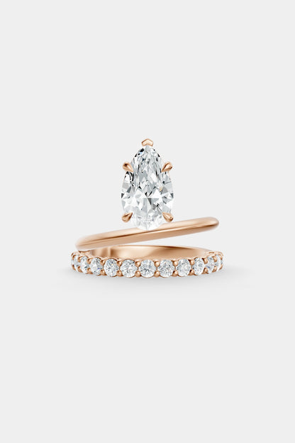 Double Band Floating Diamond Ring | 0.05ct Diamond Band