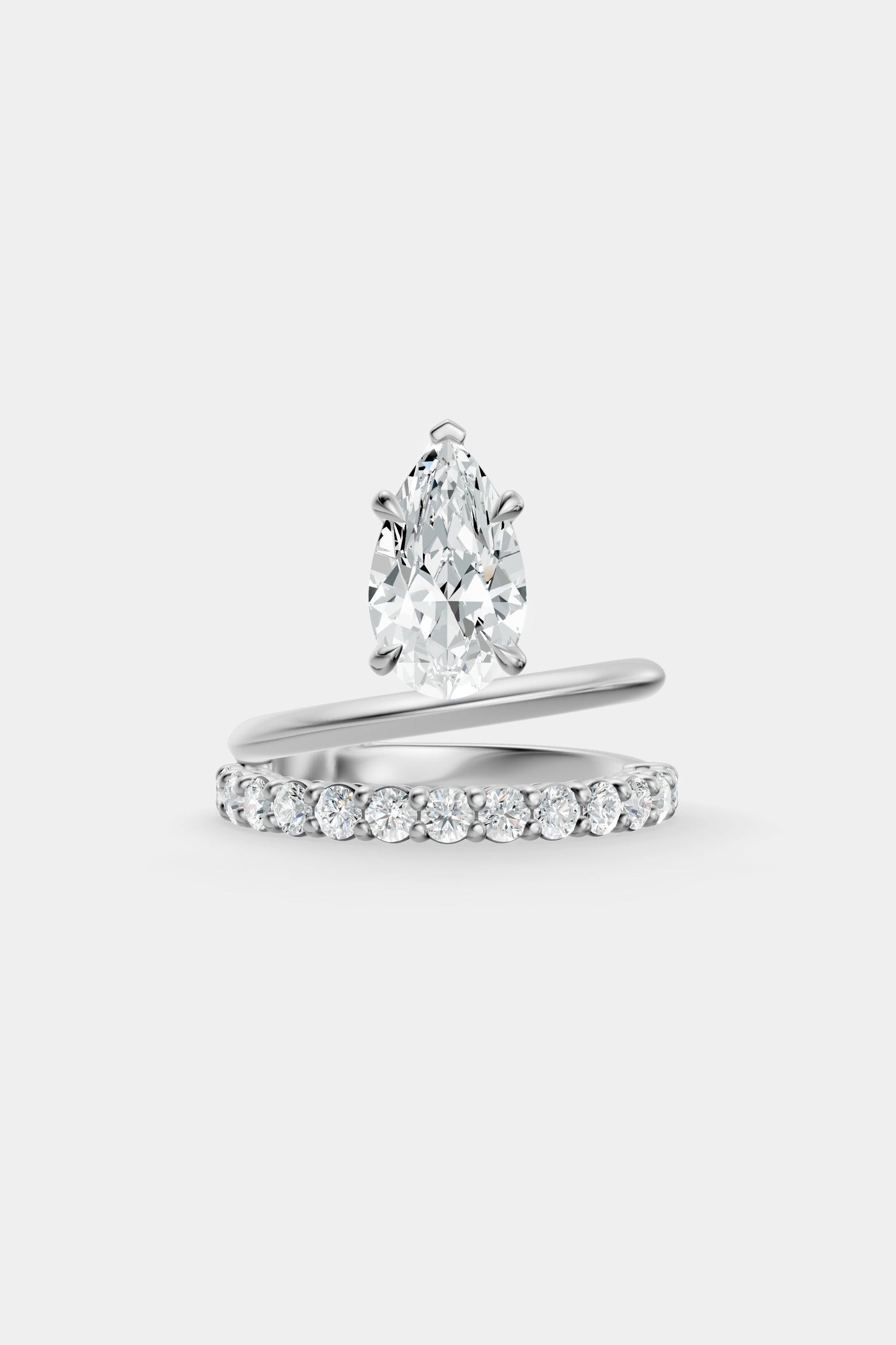 Double Band Floating Diamond Ring | 0.05ct Diamond Band