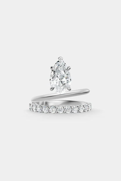 Double Band Floating Diamond Ring | 0.05ct Diamond Band