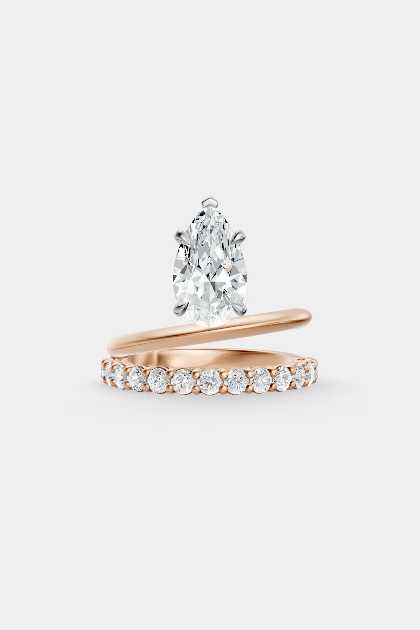Double Band Floating Diamond Ring | 0.05ct Diamond Band