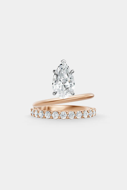 Double Band Floating Diamond Ring | 0.05ct Diamond Band