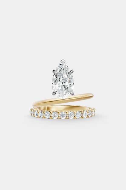 Double Band Floating Diamond Ring | 0.05ct Diamond Band