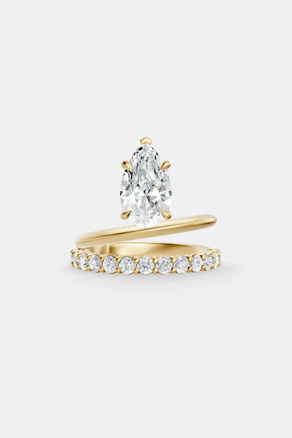 Double Band Floating Diamond Ring | 0.05ct Diamond Band