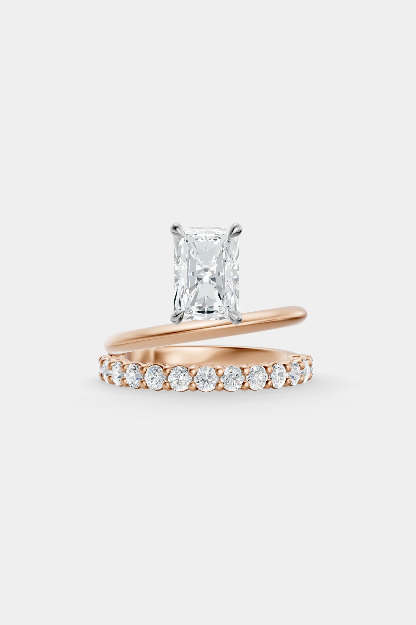 Double Band Floating Diamond Ring | 0.05ct Diamond Band