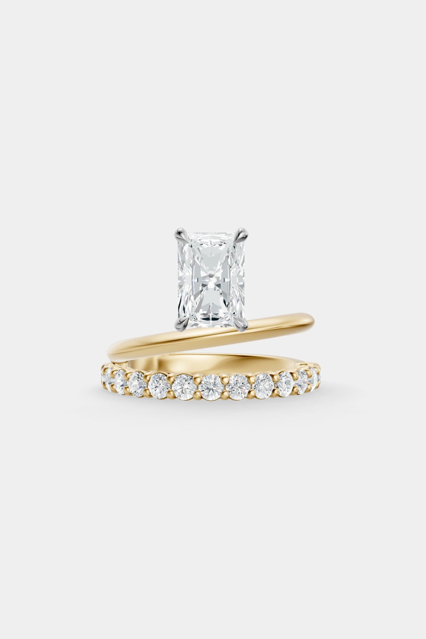 Double Band Floating Diamond Ring | 0.05ct Diamond Band
