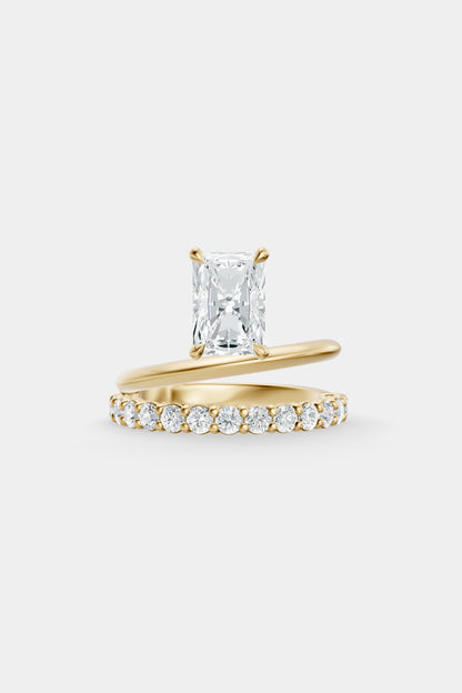 Double Band Floating Diamond Ring | 0.05ct Diamond Band