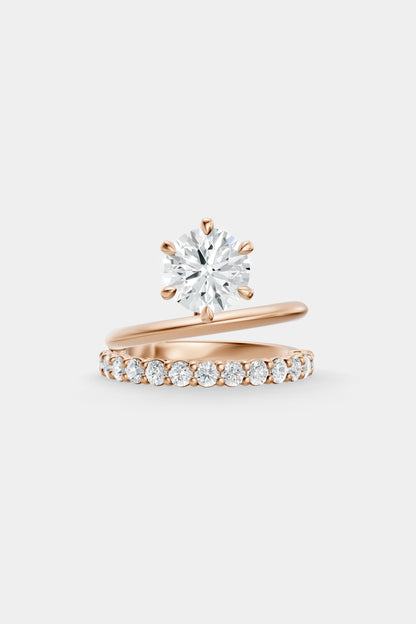 Double Band Floating Diamond Ring | 0.05ct Diamond Band