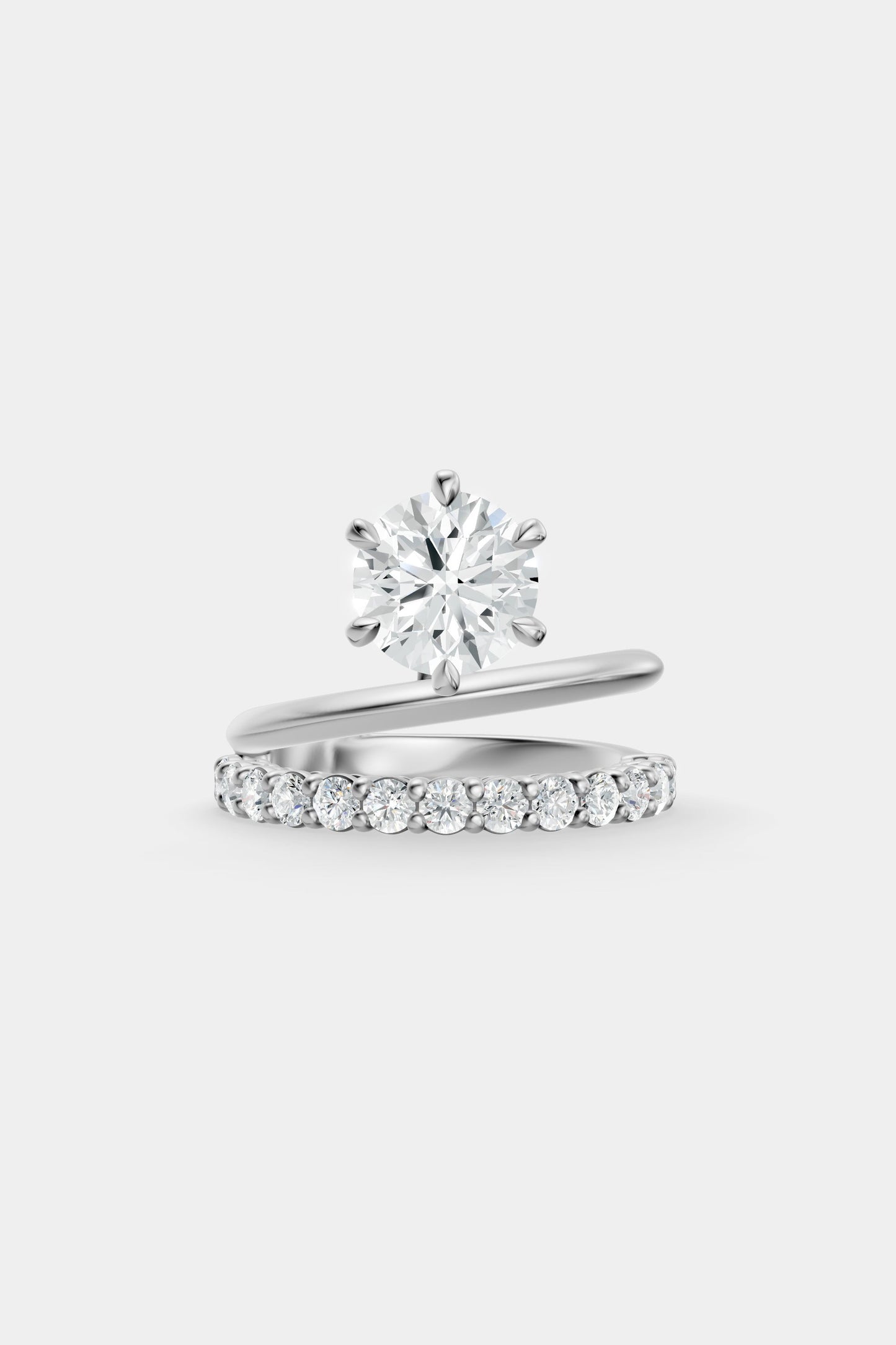 Double Band Floating Diamond Ring | 0.05ct Diamond Band
