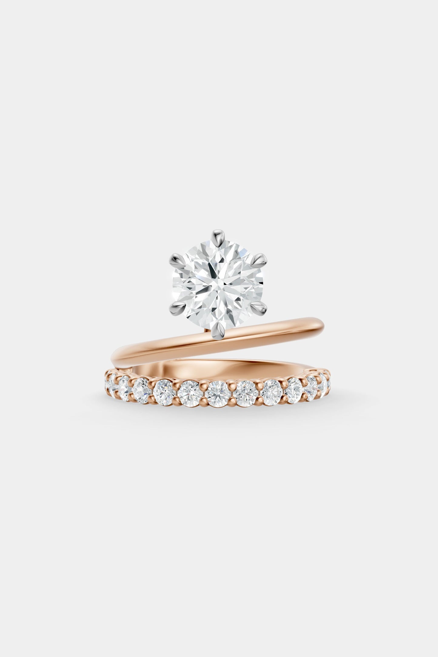 Double Band Floating Diamond Ring | 0.05ct Diamond Band