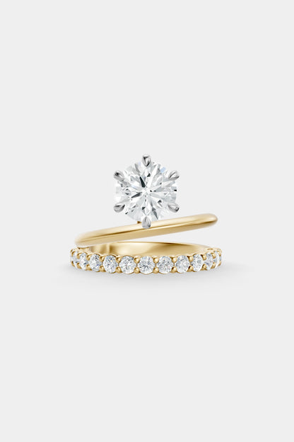 Double Band Floating Diamond Ring | 0.05ct Diamond Band
