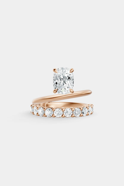 Double Band Floating Diamond Ring | 0.10ct Diamond Band