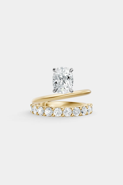 Double Band Floating Diamond Ring | 0.10ct Diamond Band