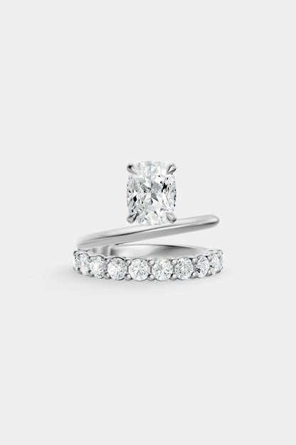 Double Band Floating Diamond Ring | 0.10ct Diamond Band