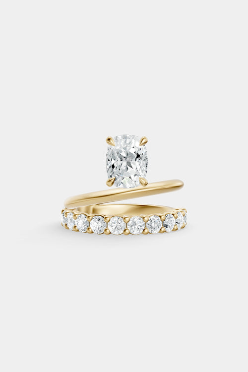 Double Band Floating Diamond Ring | 0.10ct Diamond Band
