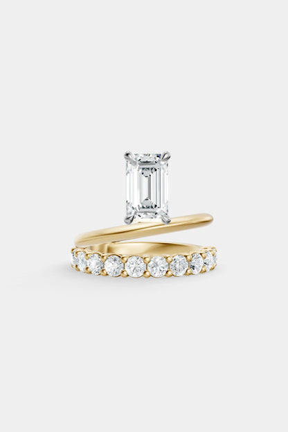 Double Band Floating Diamond Ring | 0.10ct Diamond Band
