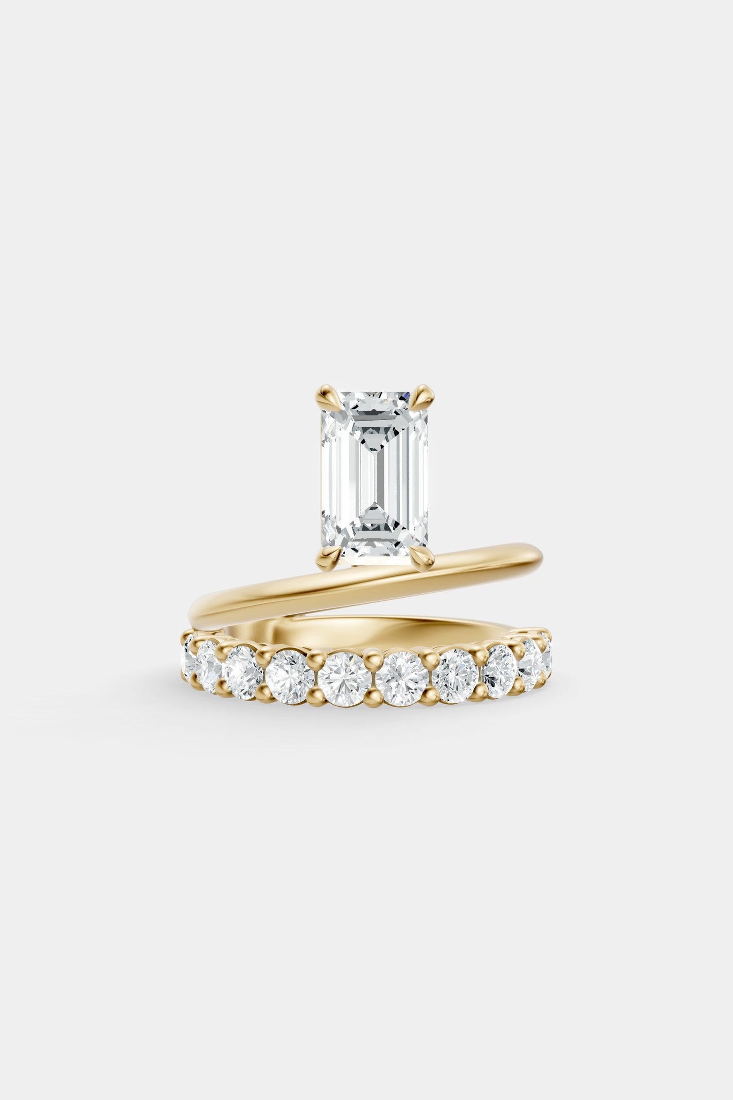 Double Band Floating Diamond Ring | 0.10ct Diamond Band