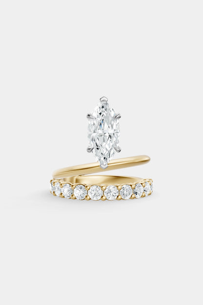 Double Band Floating Diamond Ring | 0.10ct Diamond Band