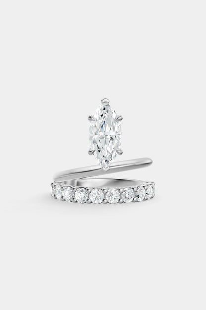 Double Band Floating Diamond Ring | 0.10ct Diamond Band