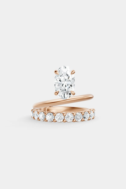 Double Band Floating Diamond Ring | 0.10ct Diamond Band