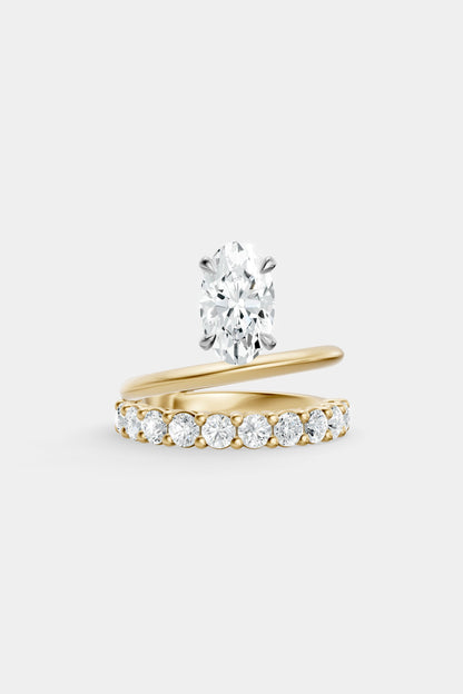 Double Band Floating Diamond Ring | 0.10ct Diamond Band