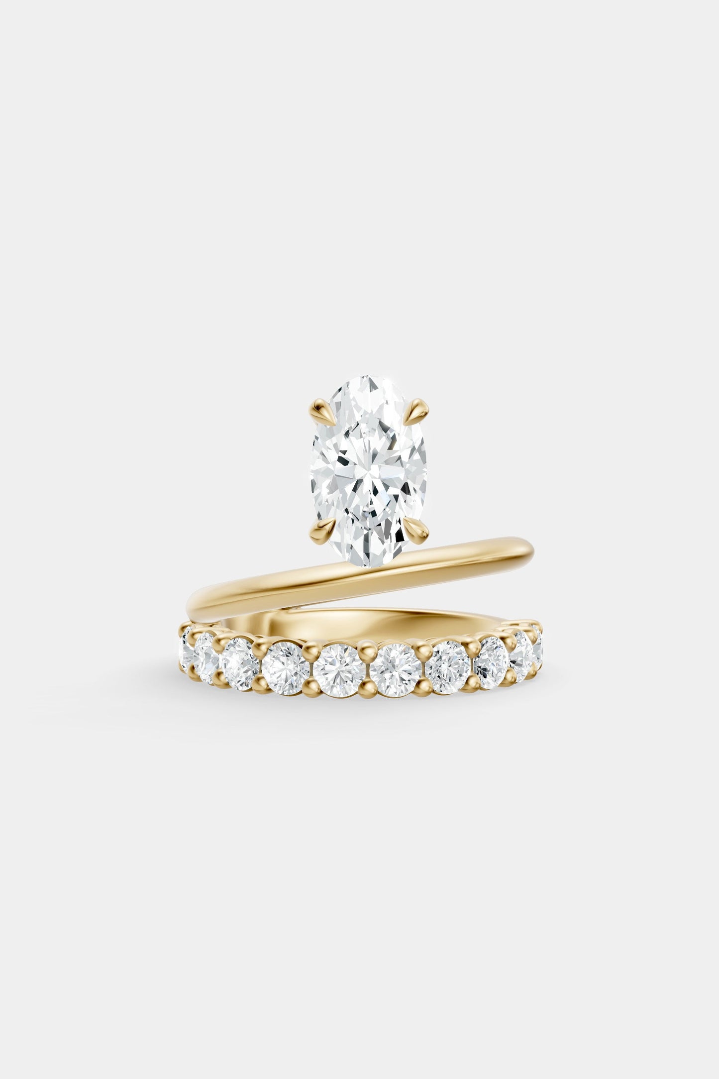 Double Band Floating Diamond Ring | 0.10ct Diamond Band