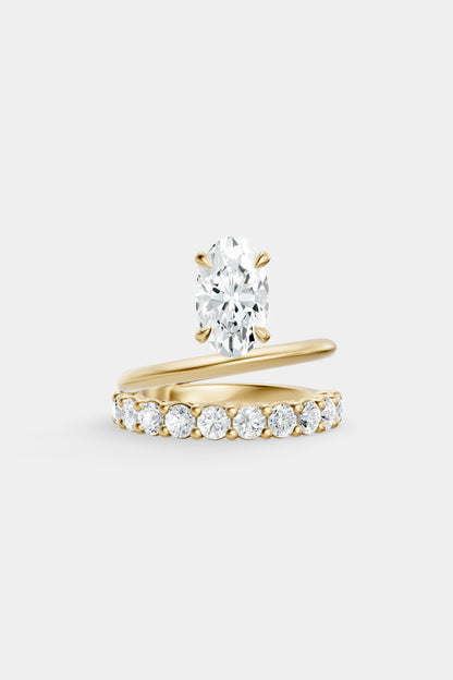 Double Band Floating Diamond Ring | 0.10ct Diamond Band