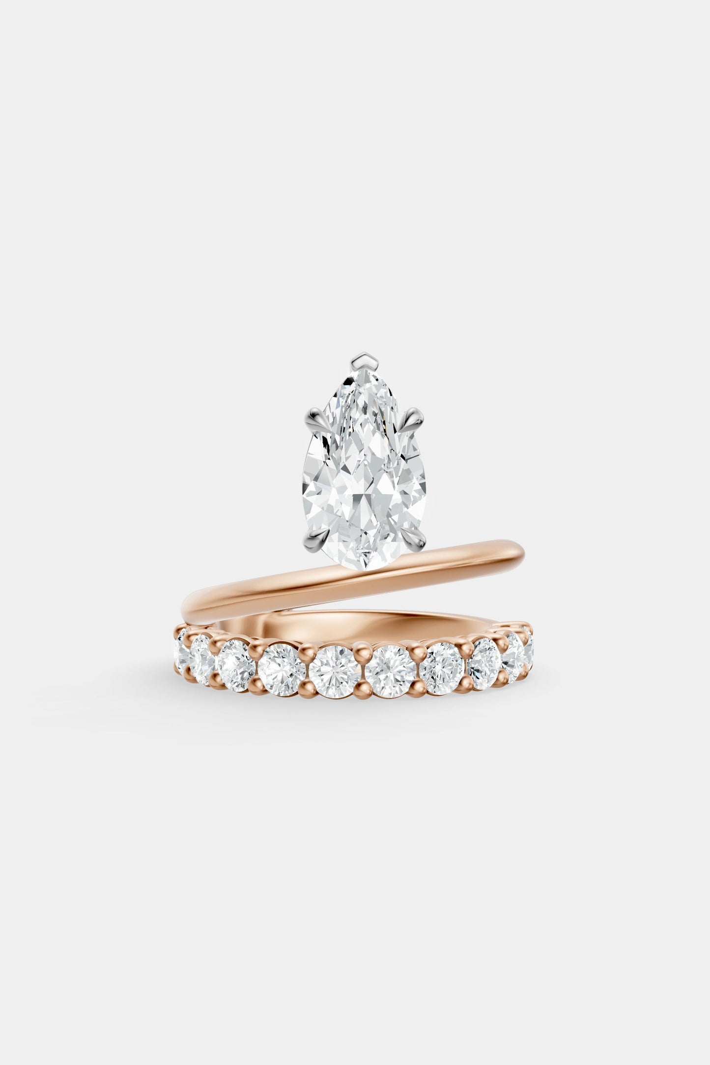 Double Band Floating Diamond Ring | 0.10ct Diamond Band