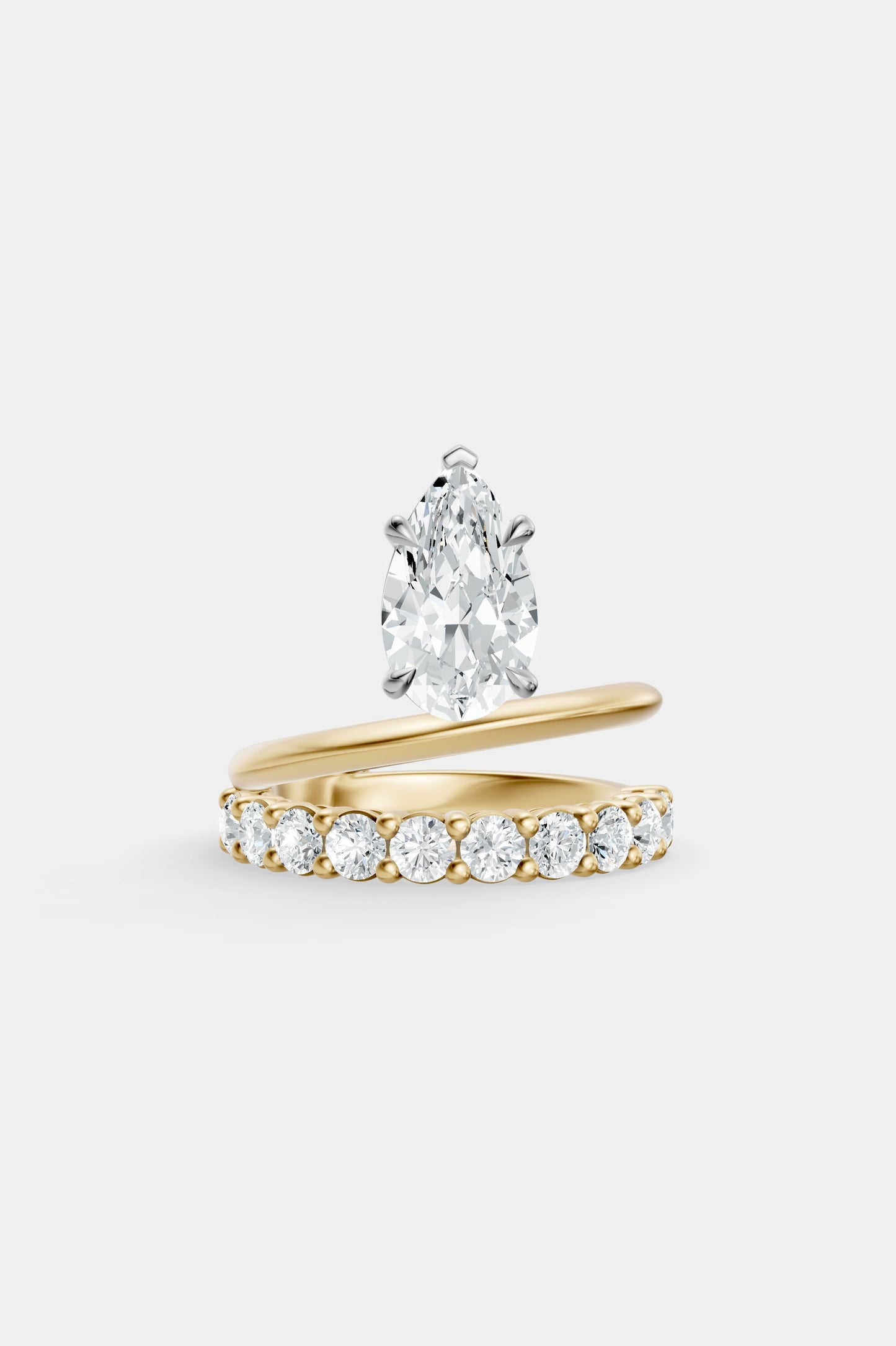 Double Band Floating Diamond Ring | 0.10ct Diamond Band