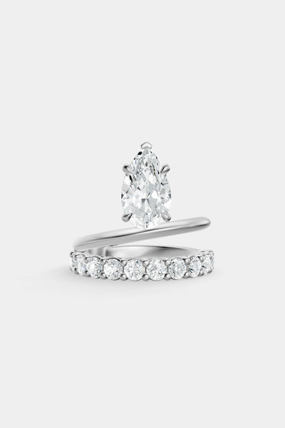 Double Band Floating Diamond Ring | 0.10ct Diamond Band