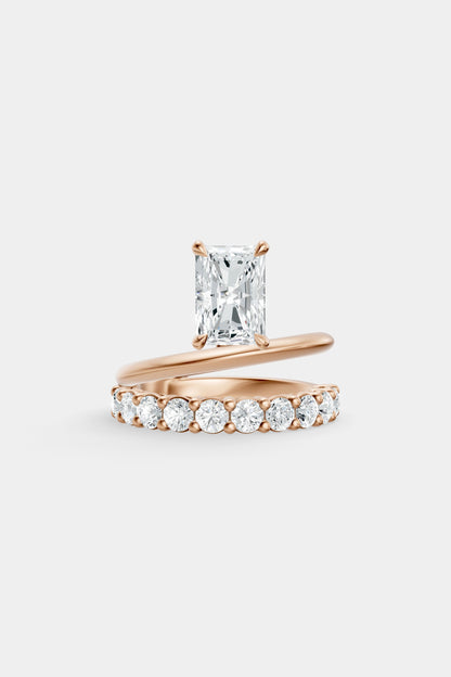 Double Band Floating Diamond Ring | 0.10ct Diamond Band