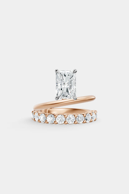 Double Band Floating Diamond Ring | 0.10ct Diamond Band