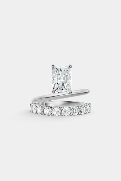 Double Band Floating Diamond Ring | 0.10ct Diamond Band