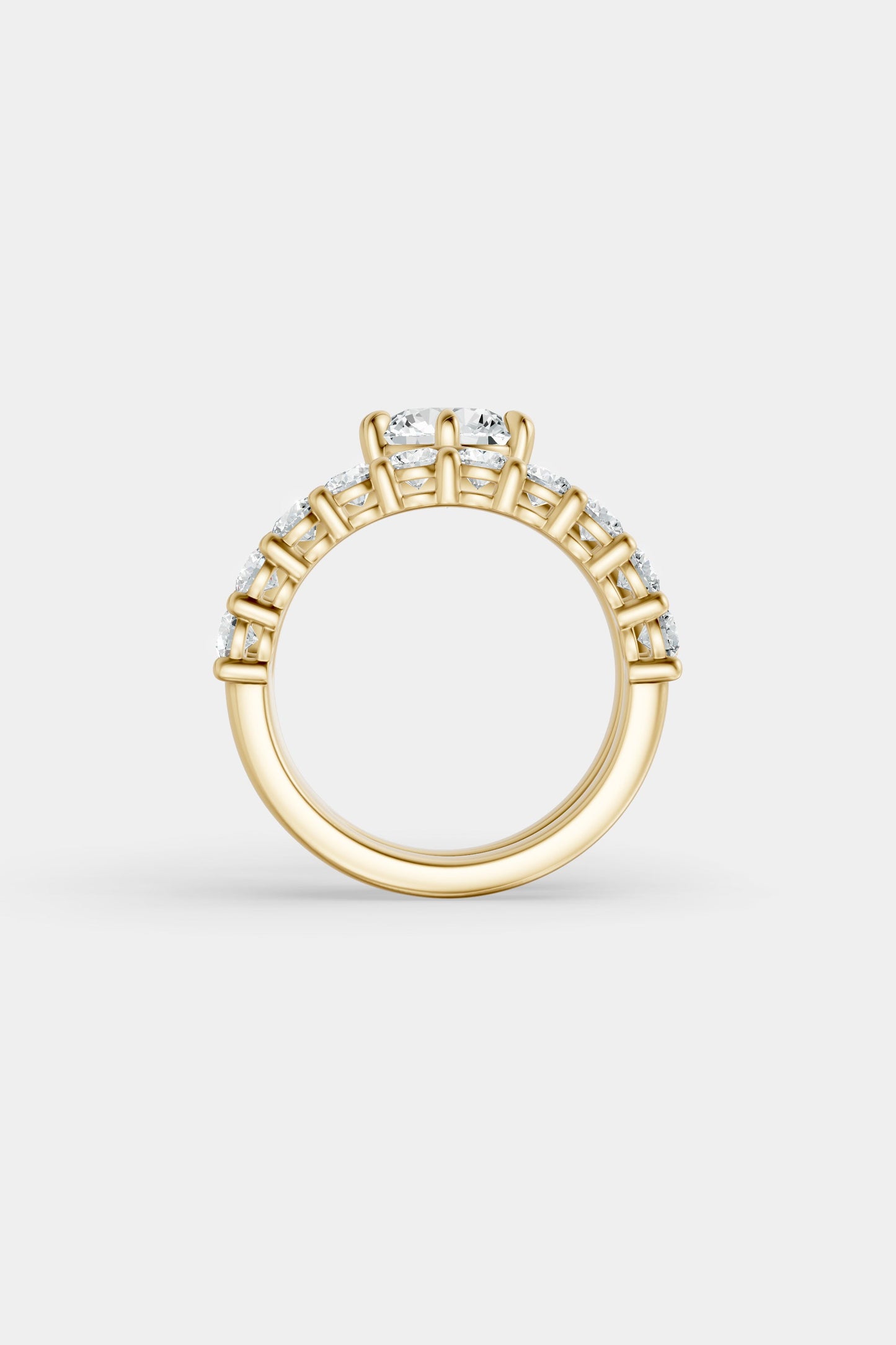 Double Band Floating Diamond Ring | 0.10ct Diamond Band