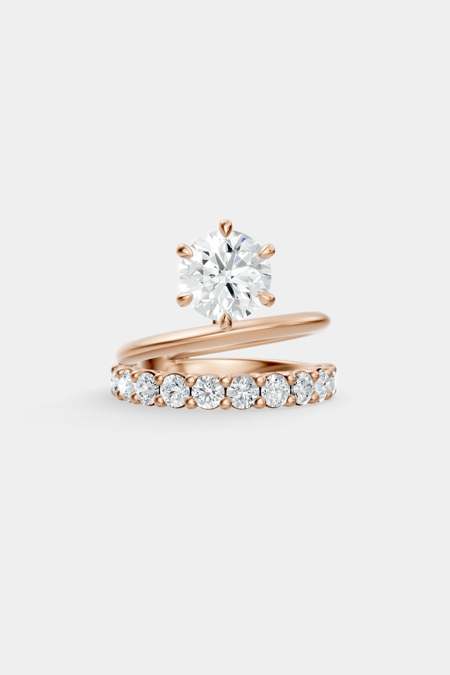 Double Band Floating Diamond Ring | 0.10ct Diamond Band