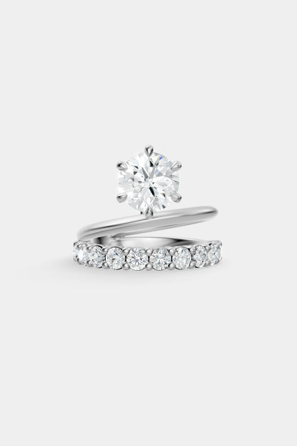 Double Band Floating Diamond Ring | 0.10ct Diamond Band