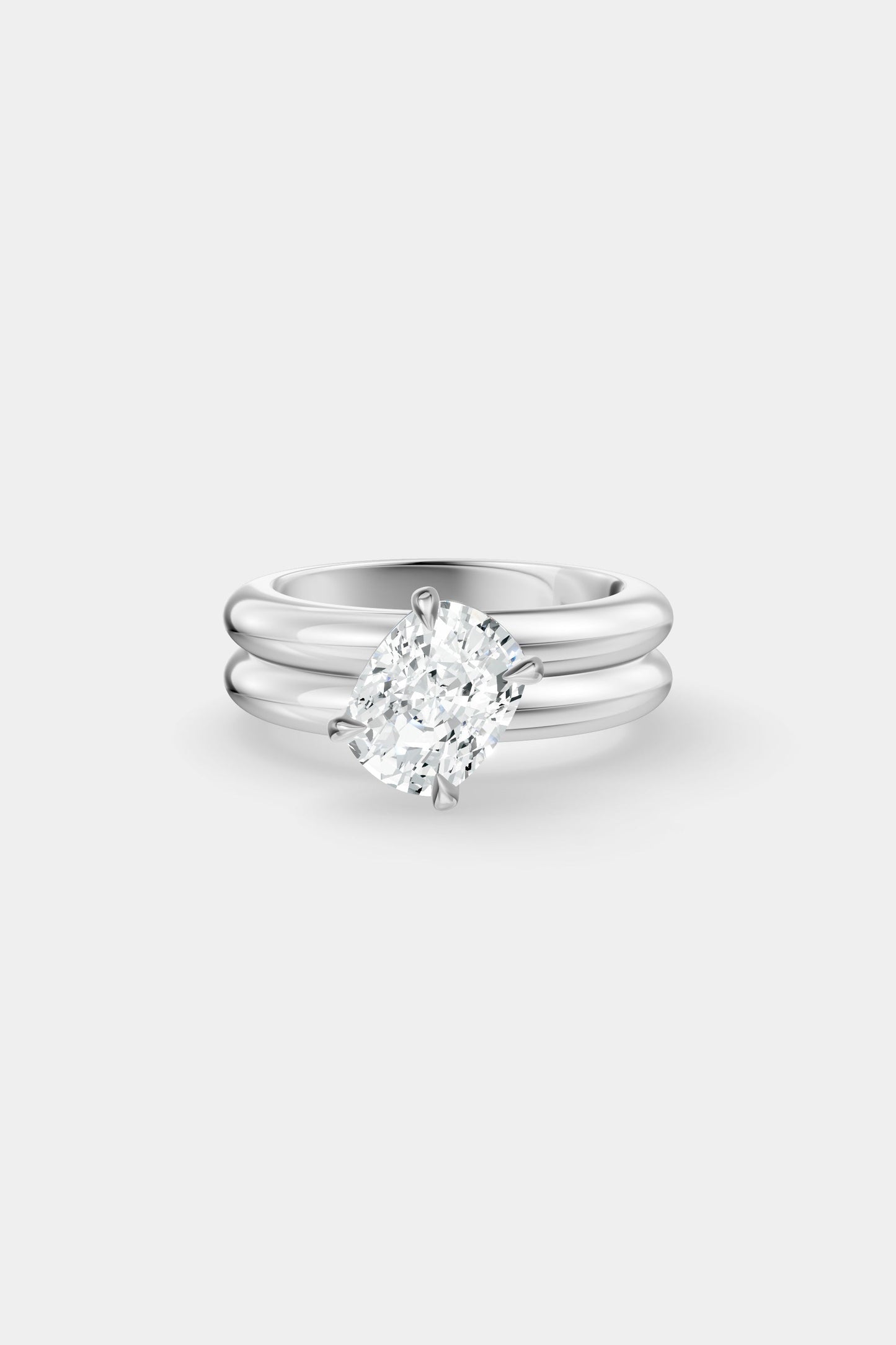 Tilted Diamond Double Orielle Ring | Customisable