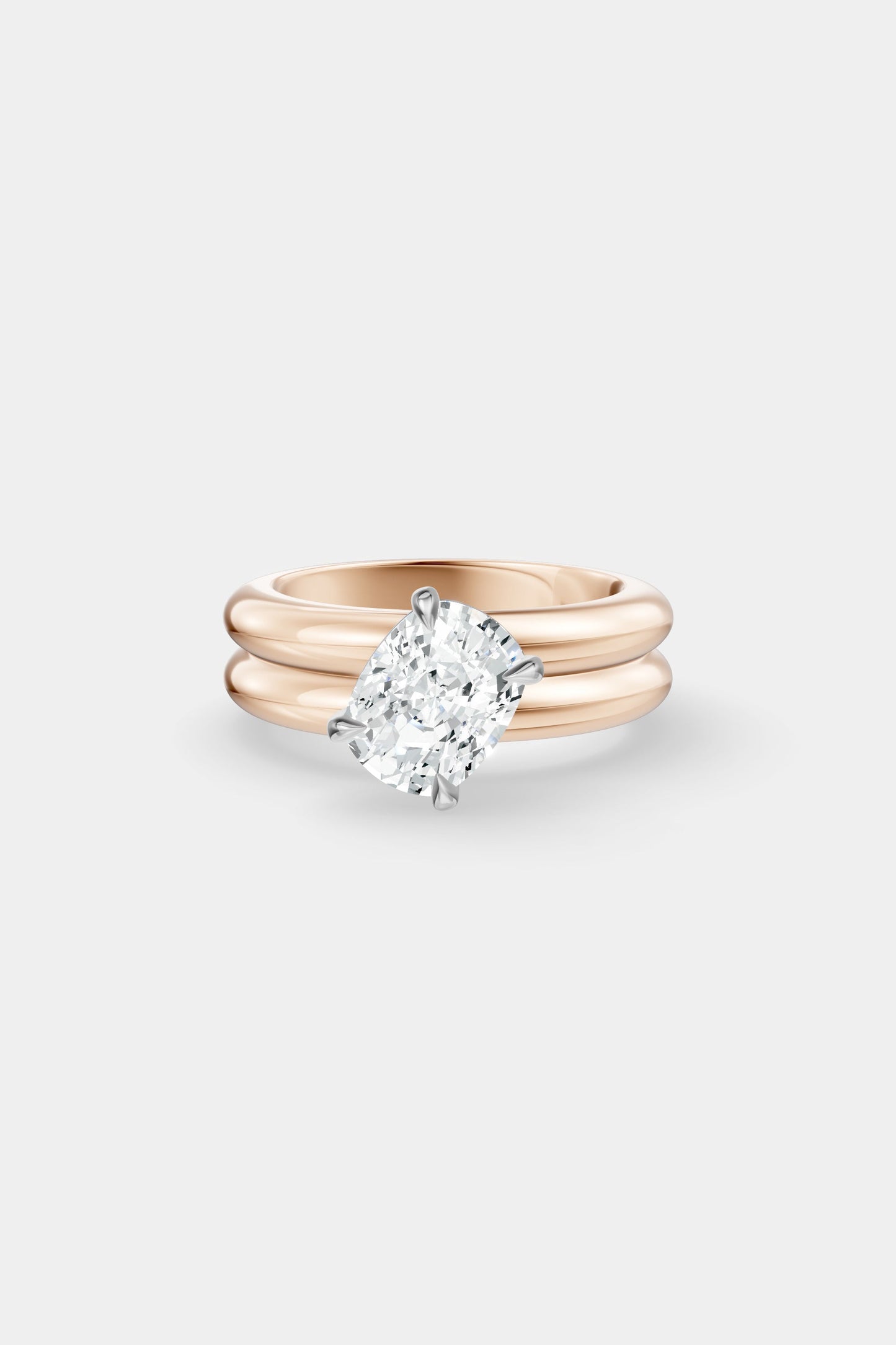 Tilted Diamond Double Orielle Ring | Customisable