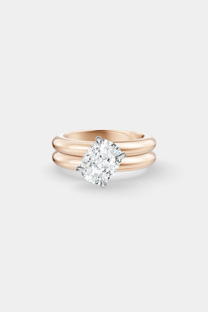 Tilted Diamond Double Orielle Ring | Customisable