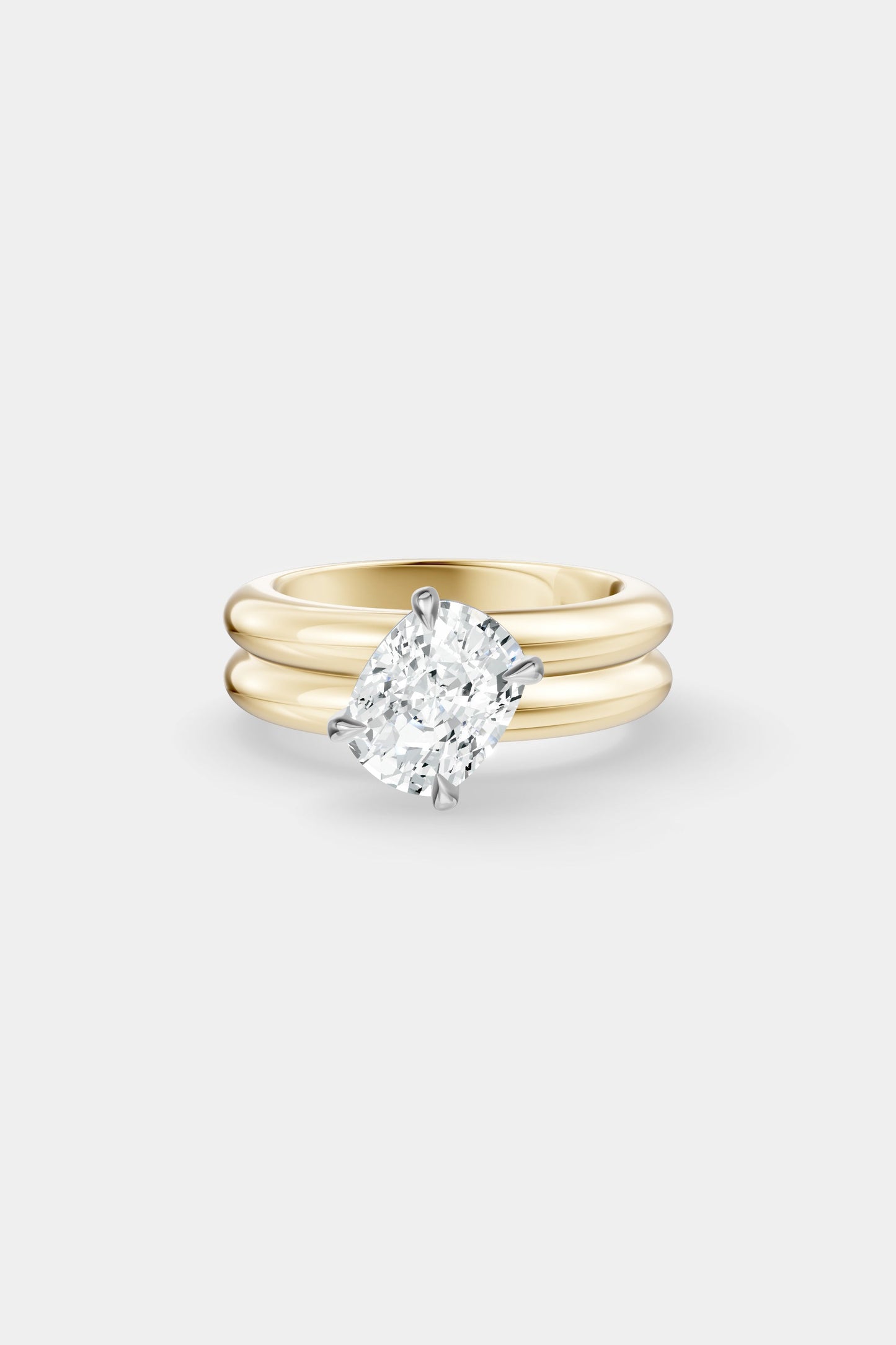 Tilted Diamond Double Orielle Ring | Customisable