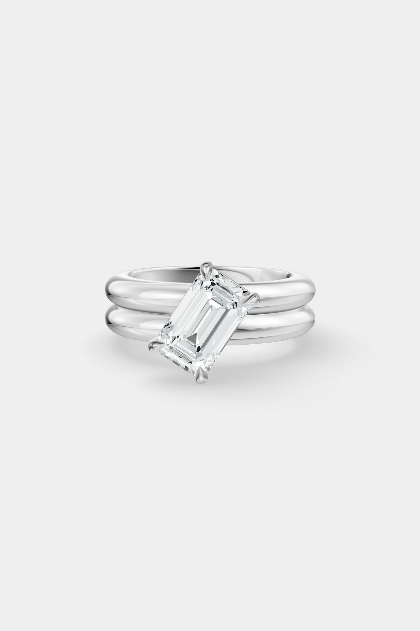 Tilted Diamond Double Orielle Ring | Customisable