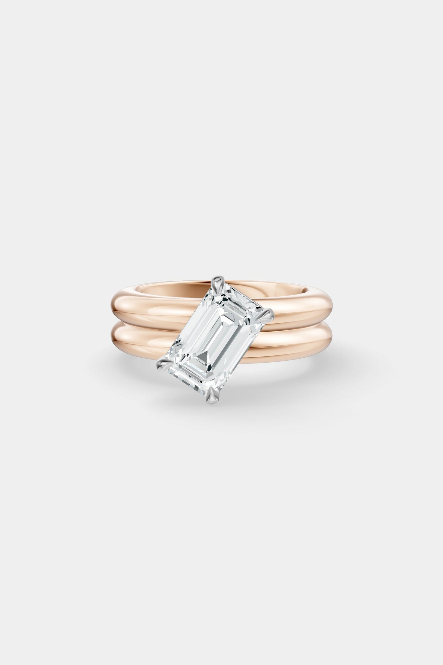 Tilted Diamond Double Orielle Ring | Customisable