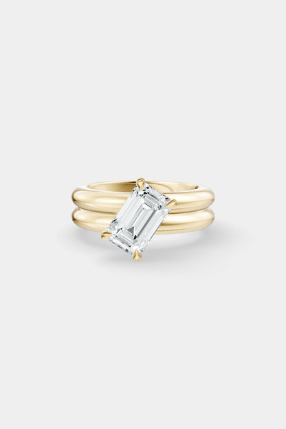 Tilted Diamond Double Orielle Ring | Customisable